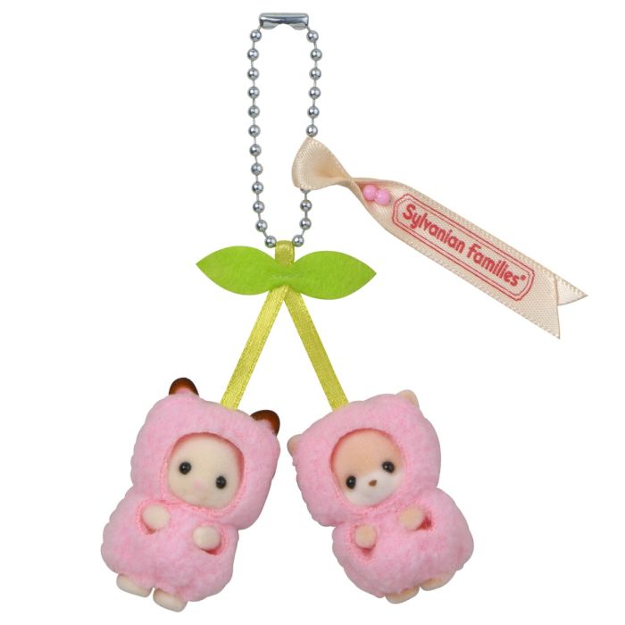 Sylvanian cutie cherries keychain