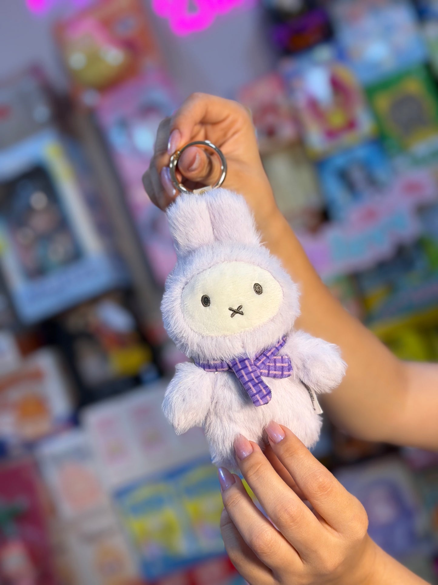Miffy plush keychain Lila