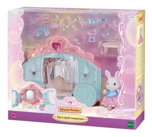 sylvanian families style & sparkle dressing room original