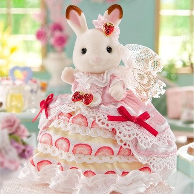 Sylvanian freya birthday celebration strawberry cake dress original