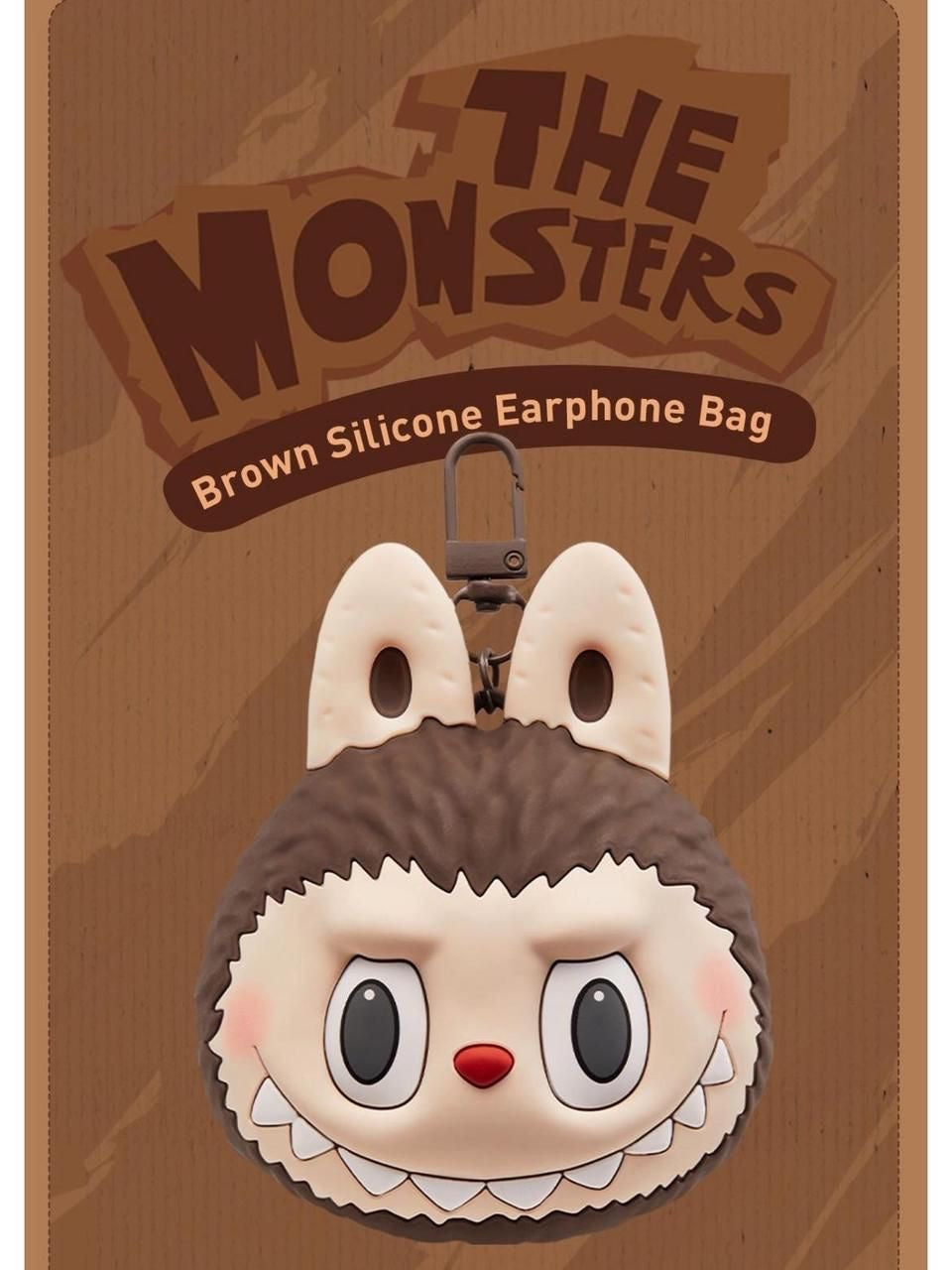 Labubu brown earphone case original
